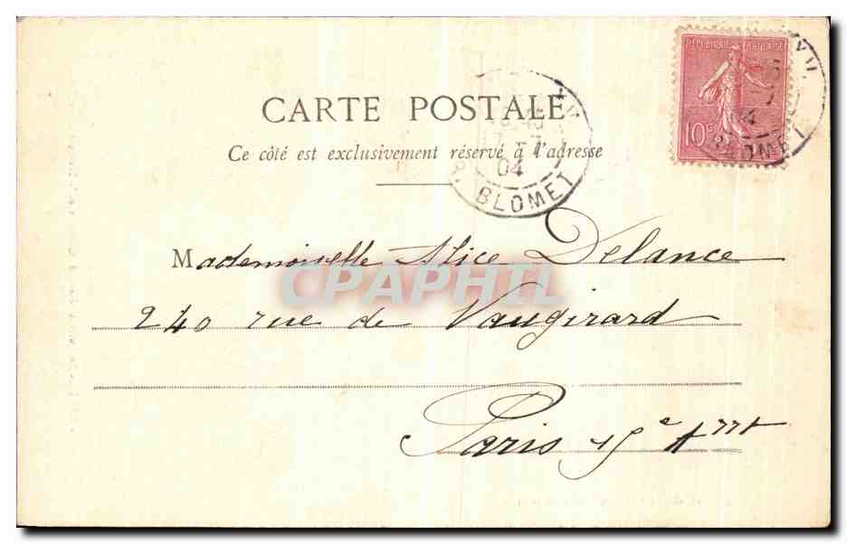 CPA Paris Le Puits Artesien de Grenelle et le Dome des Invalides remplace par statue de Pasteur  — Rückseite