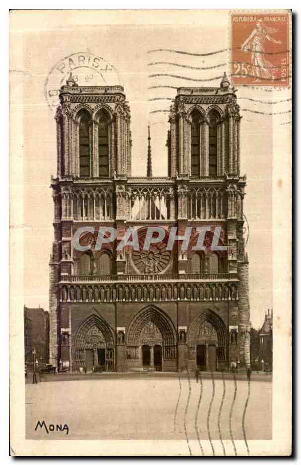 CPA Les Petits Tableaux de Paris Notre Dame La facade