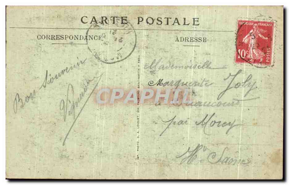 CPA Baslique du Sacre Coeur de Montmartre Chapelle Saint Michel Jeanne d arc Fagel — Rückseite