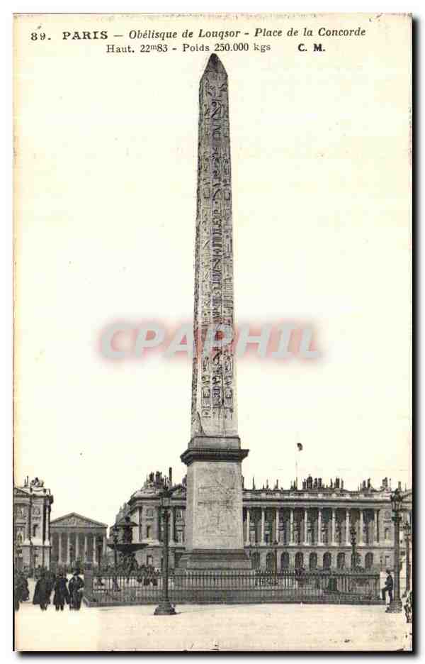CPA Paris Obelisque de Louqsor Place de La Concorde