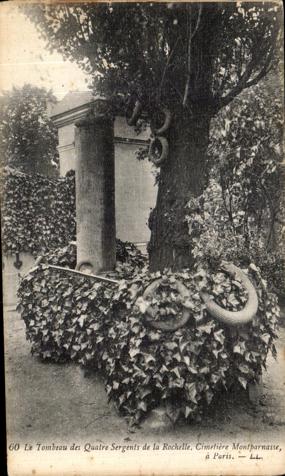CPA Paris Le Tombeau des Quatre Sergents de La Rochelle Cimetiere Montparnasse 