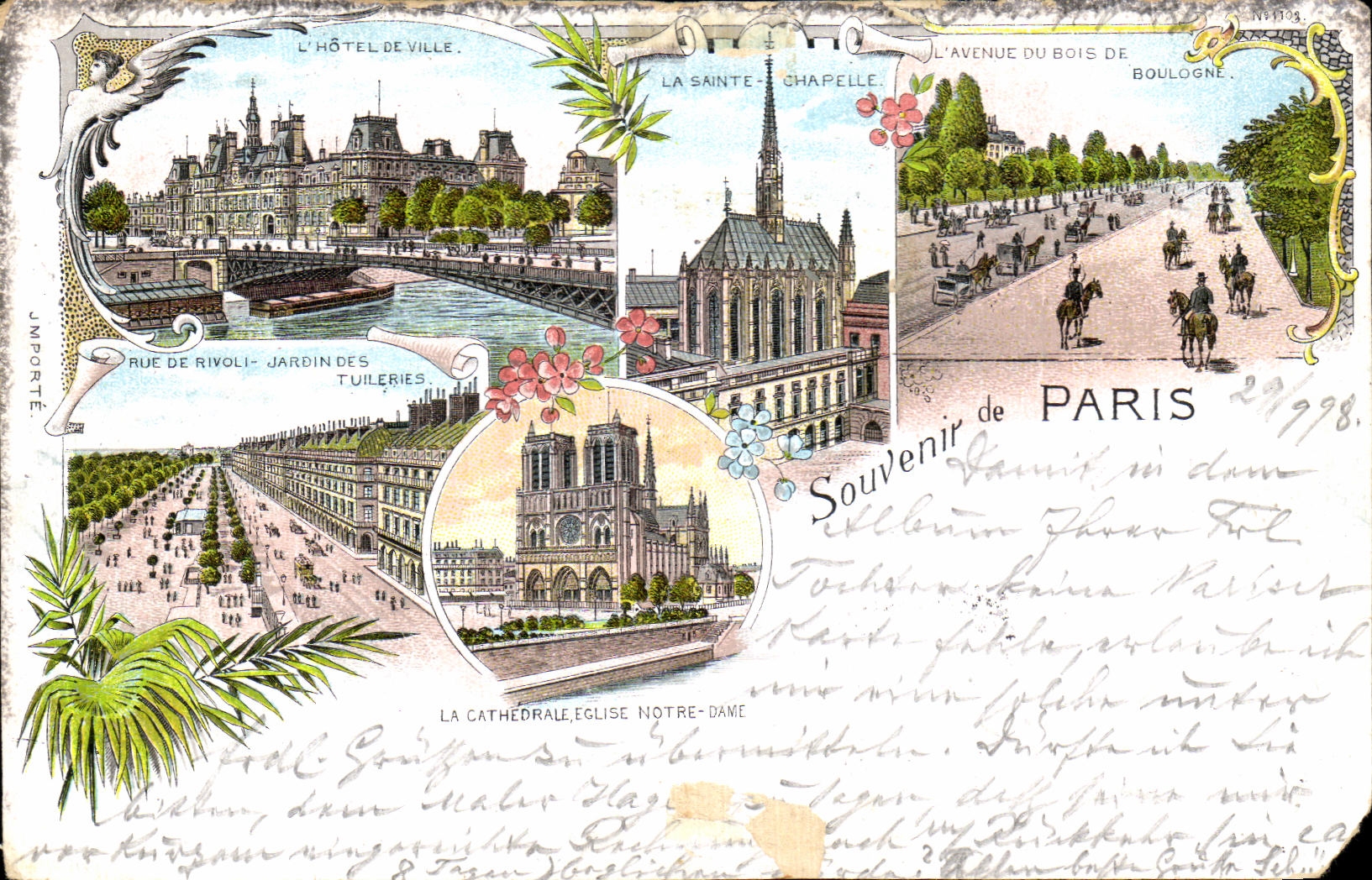 CPA Paris Souvenir Botre Dame Tuileries Boulogne Rivoli