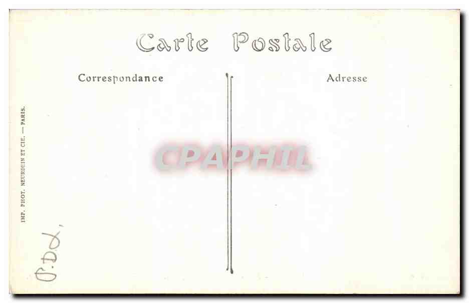 CPA Paris Notre Dame Contreforts — Verso