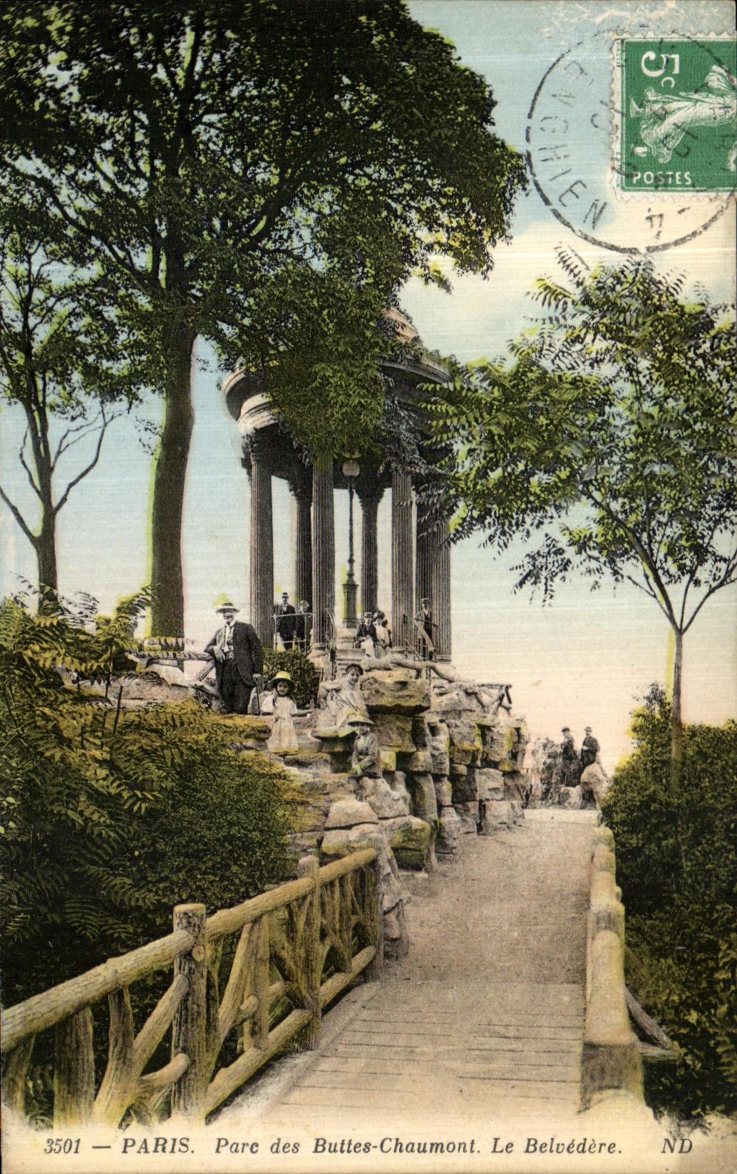 CPA Paris Parc des Buttes Chaumonts Le Belvedere