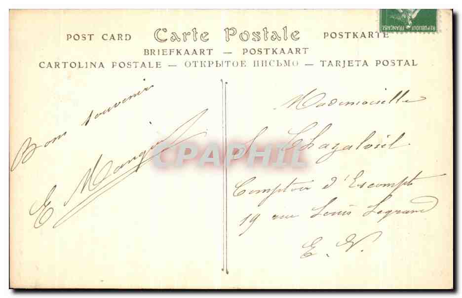 CPA Paris Parc des Buttes Chaumonts Le Belvedere — Rückseite
