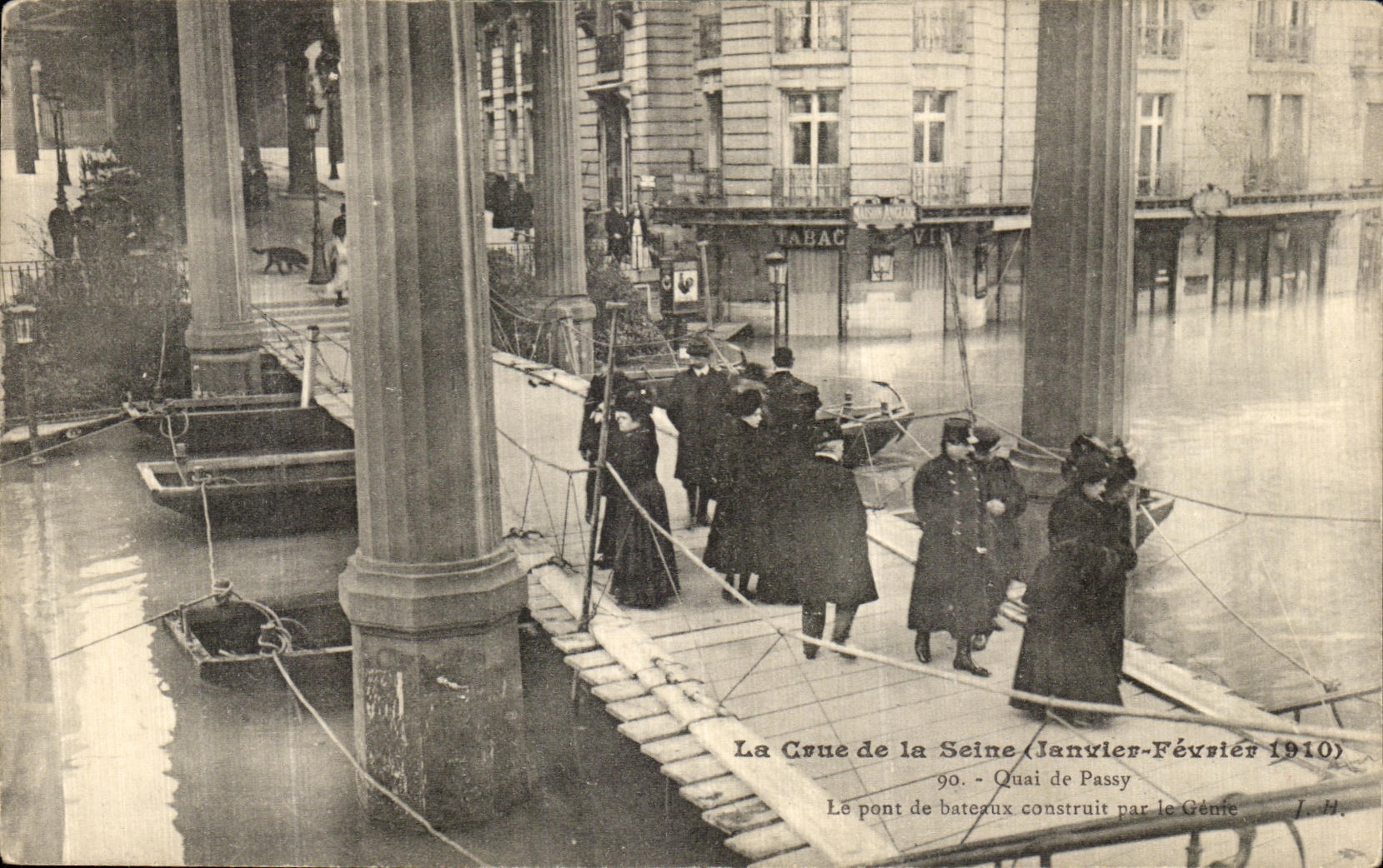 La Inundación del Sena — Enero-Febrero 1910 — Quai de Passy — J.H.