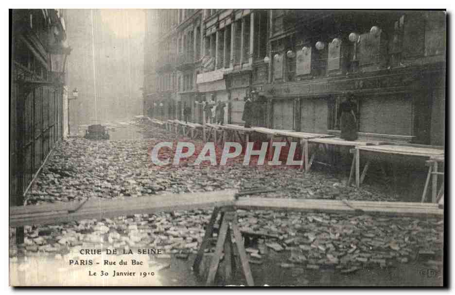 CPA Crue de la Seine Paris Rue du Bac