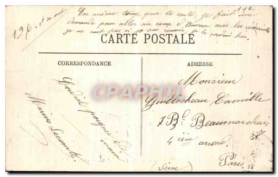CPA Inondations De Paris La Rue du Faubourg Saint Antoine — Rückseite