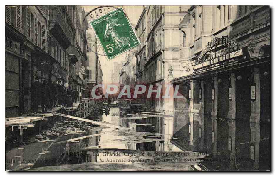 Paris — Die große Flut der Seine Januar 1910 — Imprimerie de la Rue de la Paix