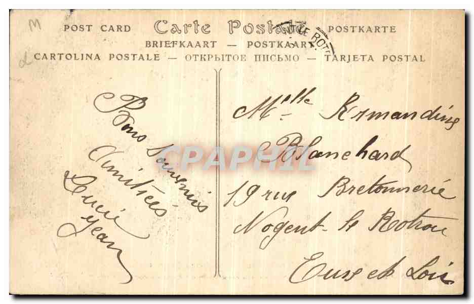 Paris — Die große Flut der Seine Januar 1910 — Imprimerie de la Rue de la Paix — Rückseite