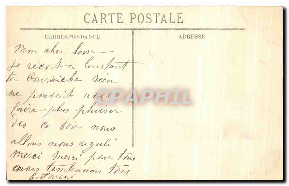 CPA Paris Passerelle Boulevard Haussmann — Rückseite