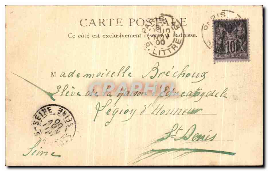CPA Paris Exposition universelle 1900 Palais lumineux  — Verso