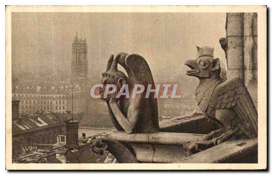 CPA Paris Notre Dame de Paris Chimere le diable ou stryge 