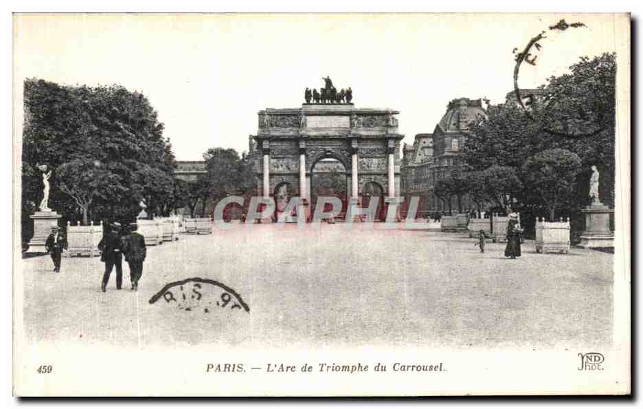 CPA Paris L arc de triomphe du carrosel