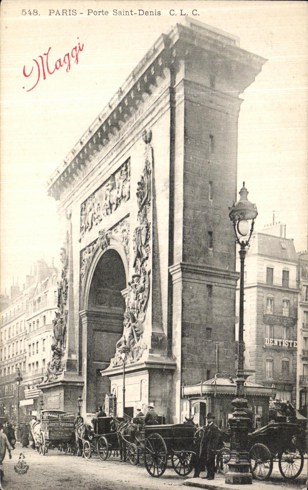 CPA Paris Porte Saint Denis Publicite Maggi