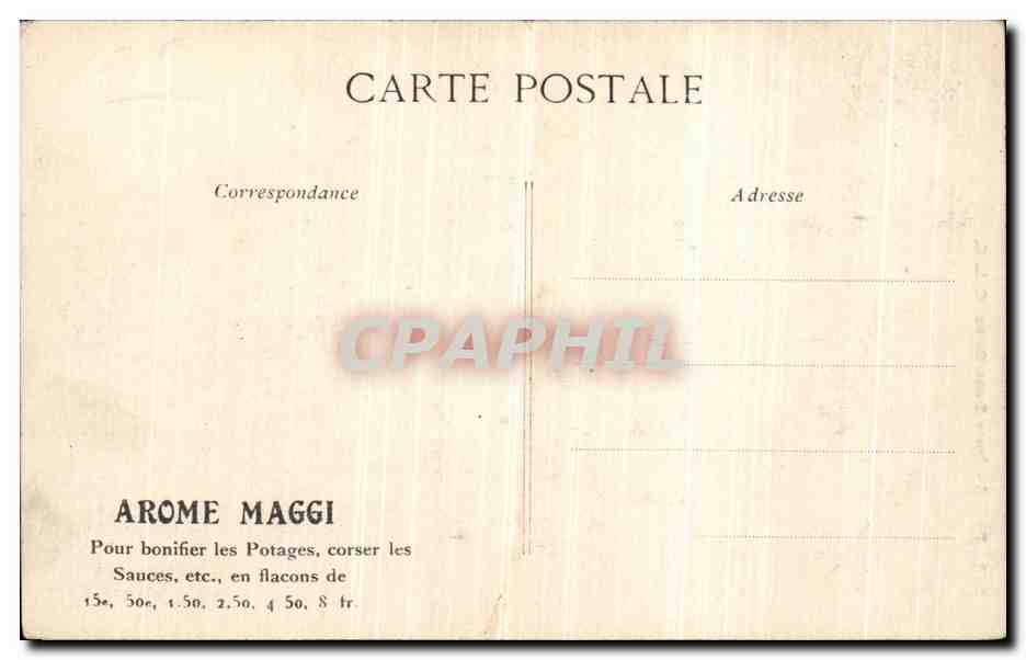 CPA Paris Porte Saint Denis Publicite Maggi — Verso