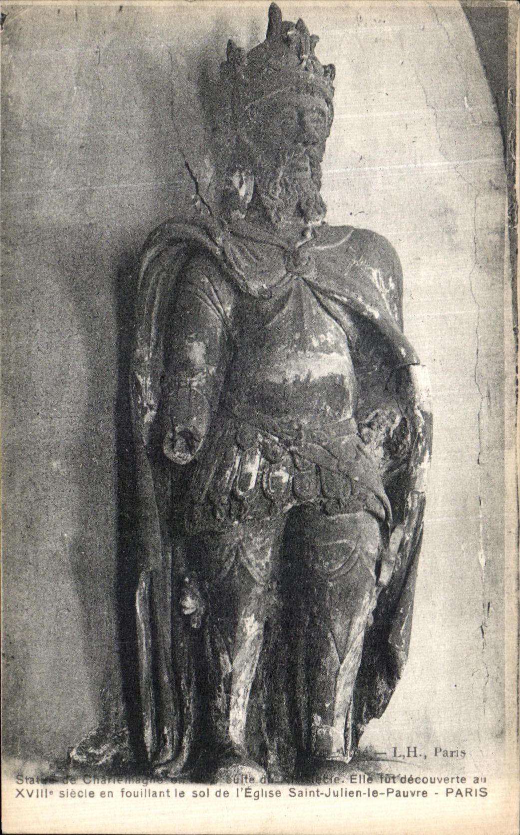 CPA Paris Statue de Charlemagen