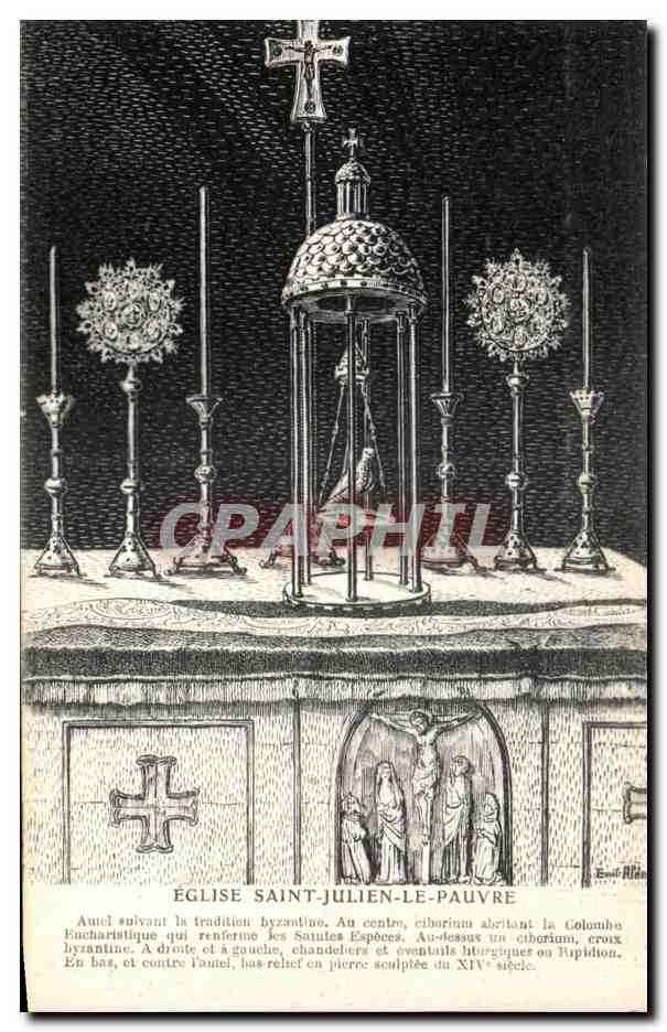 CPA Paris L Eglise Saint Julien Pauvre Autel suivant la tradition byzantine 