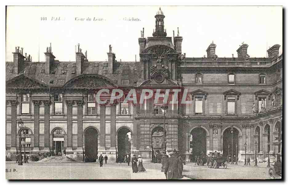 CPA Paris Cour du Louvre Les guichets