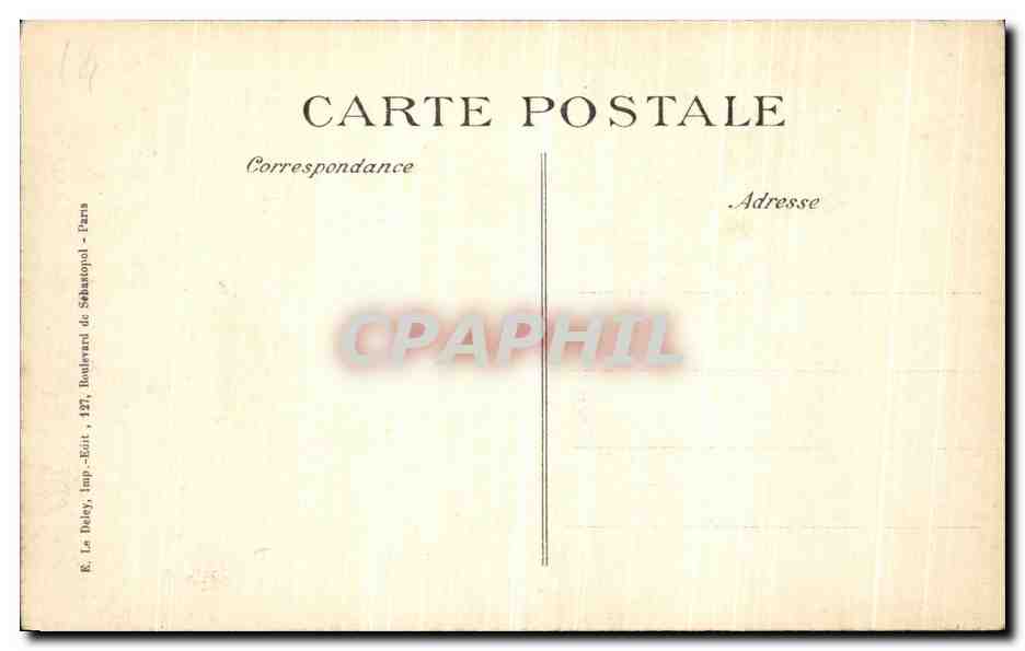 CPA Paris Place Denfert Rochereau Le Lion de Belfort — Rückseite