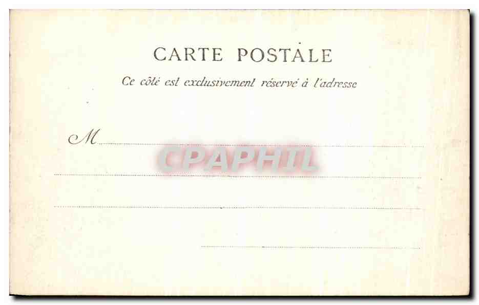 CPA Ecole des Beaux Arts Jardin de l Hotel de Chimay — Rückseite