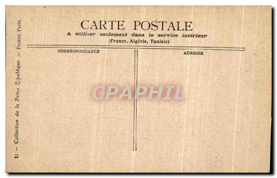 CPA Paris Le Triomphe de la Republique Lion — Verso
