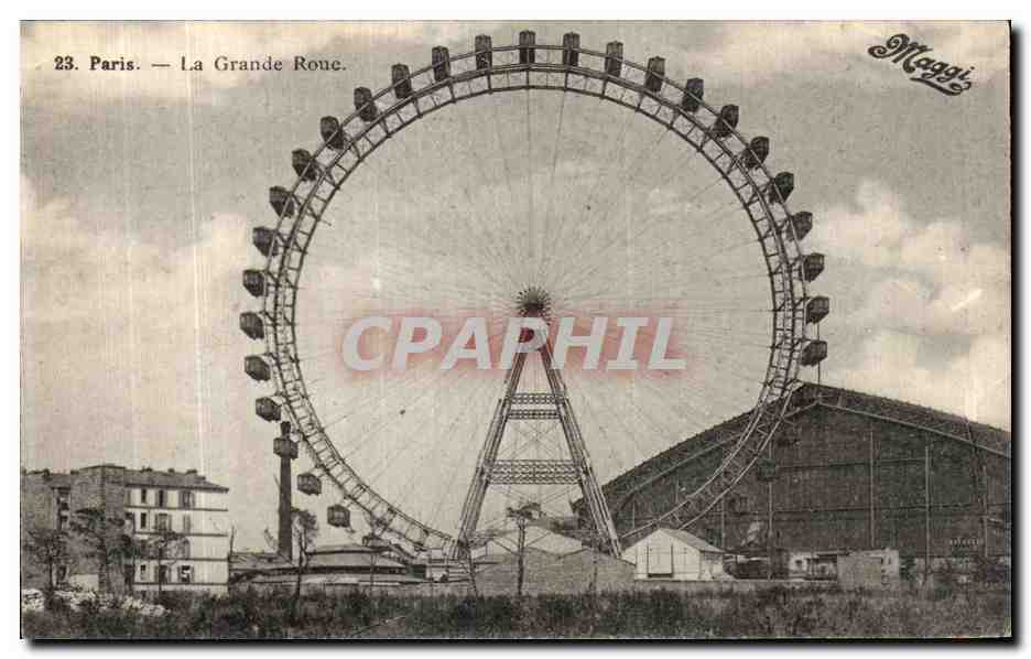 CPA Paris La Grande Roue Publicite Maggi