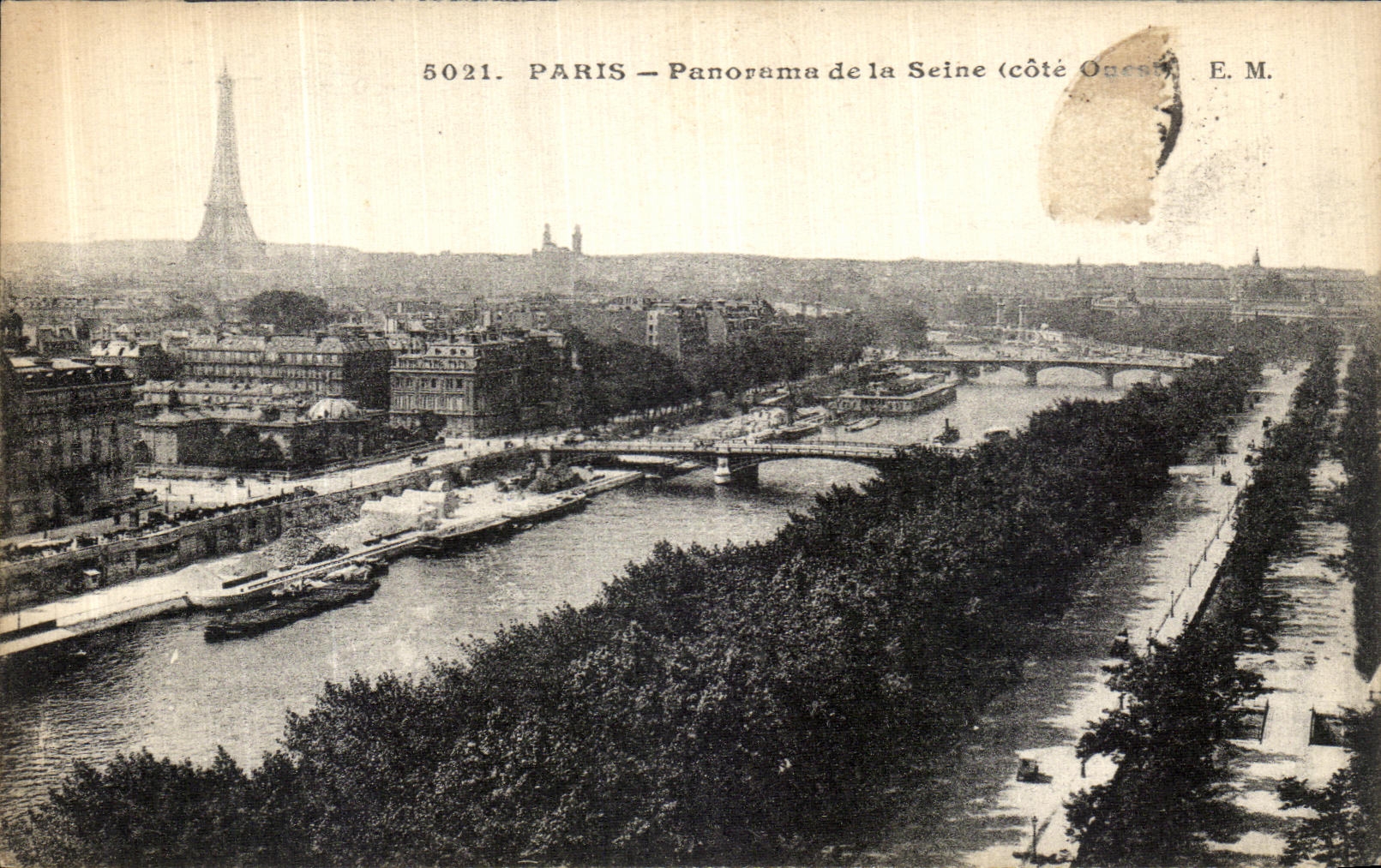 PARIS — Panorama de la Seine (côté Ouest) — E.M. n°5021