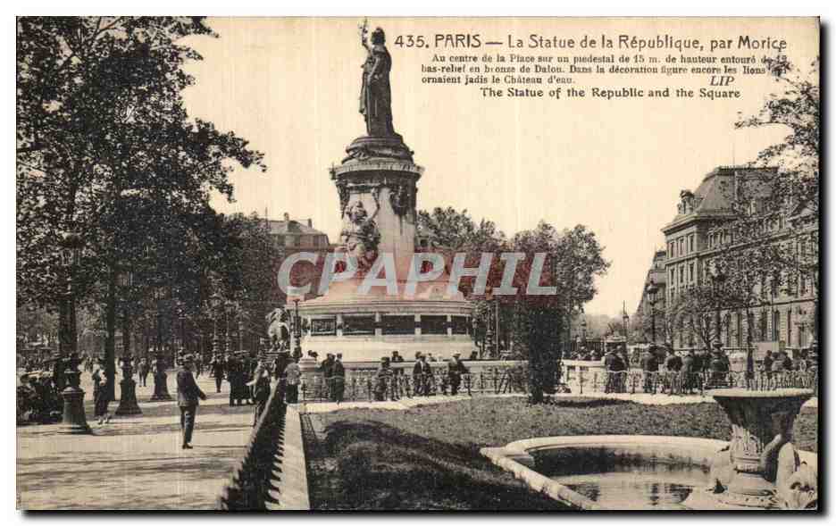 CPA Paris La Statue de la Republique par Morice