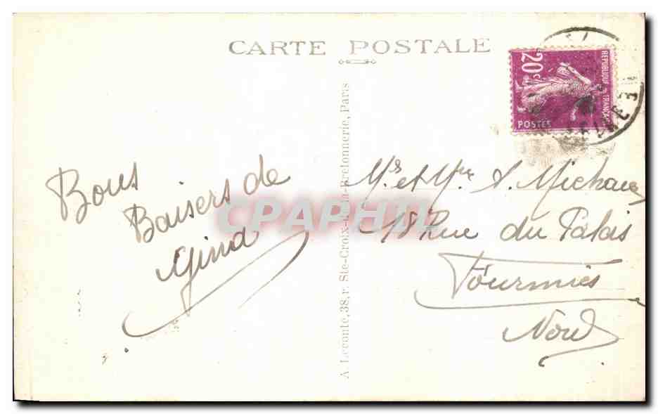 CPA Paris L Hotel De Ville Notre DAme — Verso