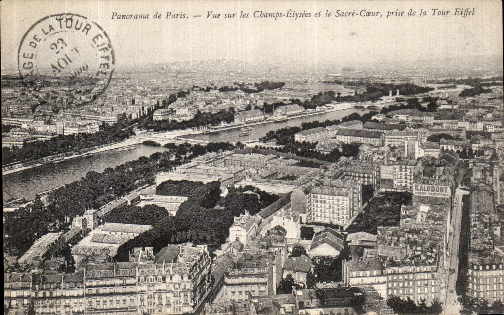 CPA Paris Vue Sur les Champs Elysees et le Sacre Coeur Prise de la Tour Eiffel