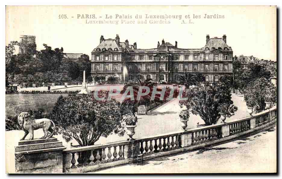 CPA Paris La Palais du Luxembourg et les Jardins