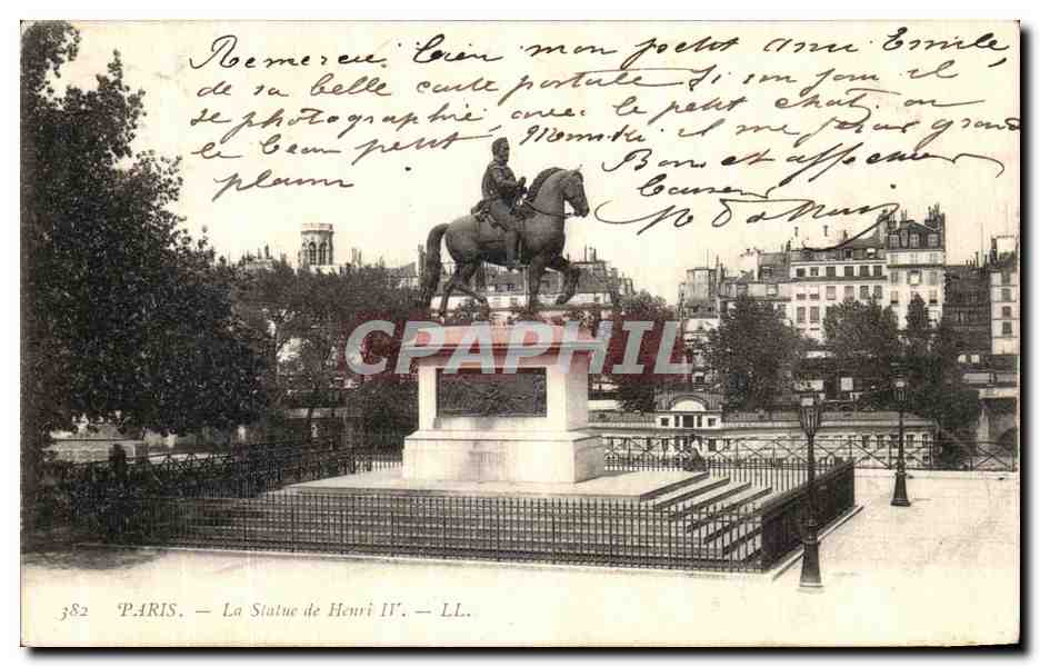 CPA Paris La Statue de Henri IV