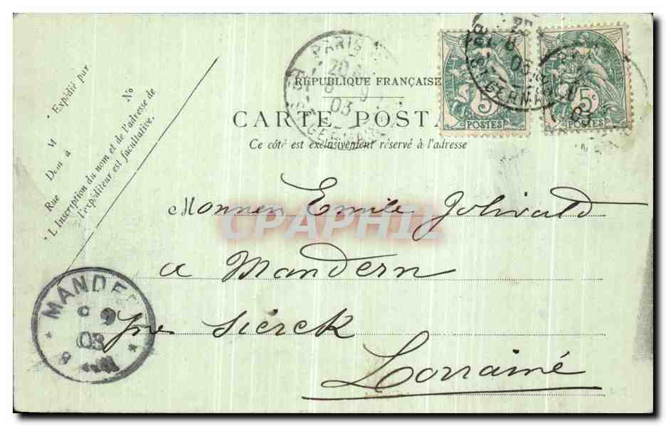 CPA Paris La Statue de Henri IV — Verso