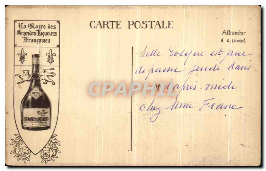 CPA Paris Notre Dame Publicite Alcool — Verso