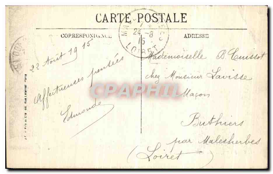 CPA Paris La Madeleine et la Place — Rückseite