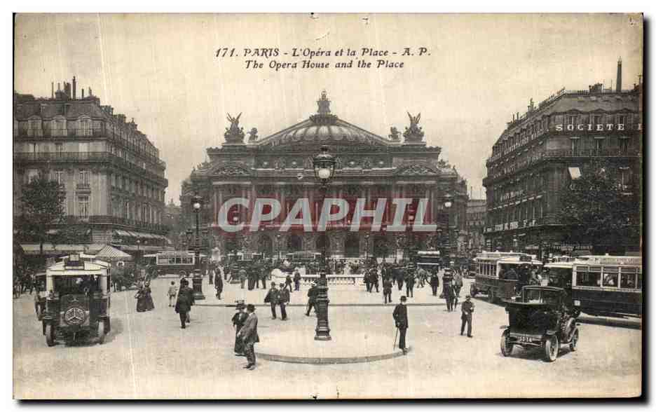 CPA Paris L Opera et la Place 