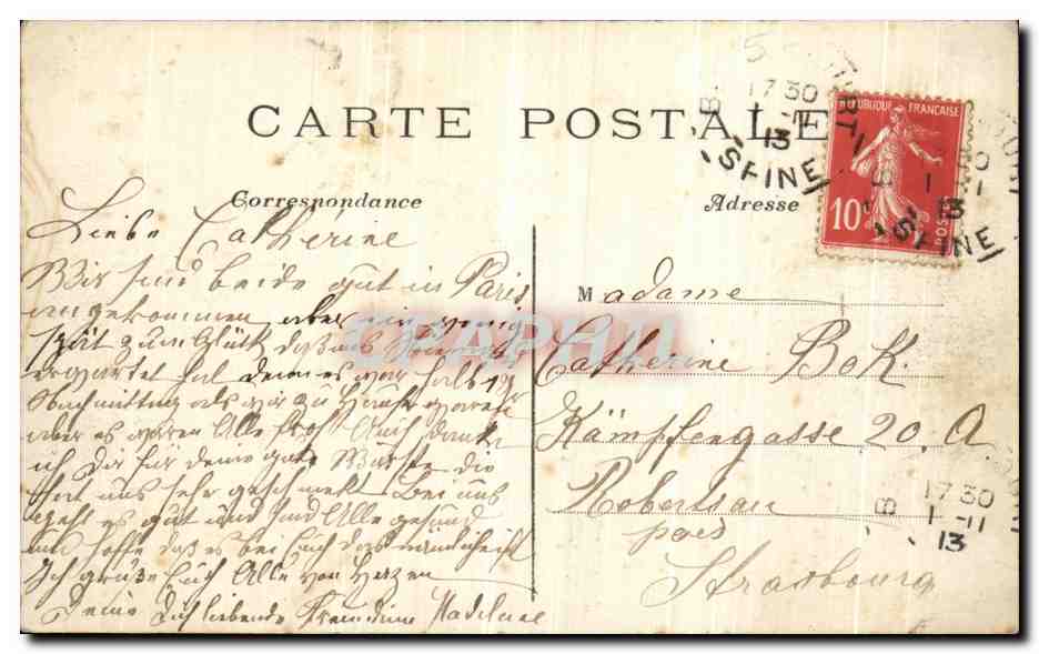 CPA Paris Jardin du Luxembourg Le bassin — Rückseite