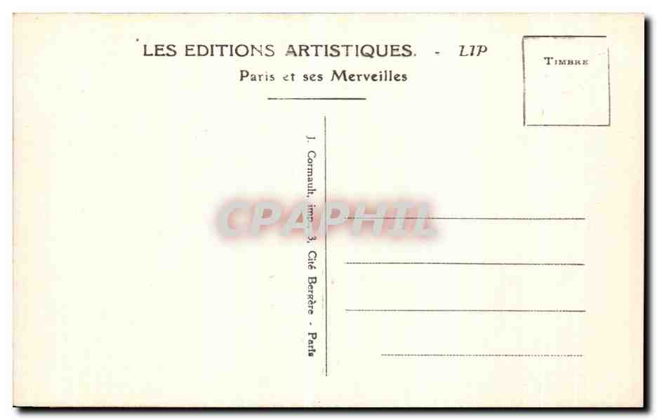 CPA Paris Panorama pris de L Arc de Triomphe Vers les Avenues Hoche et Friedland — Rückseite