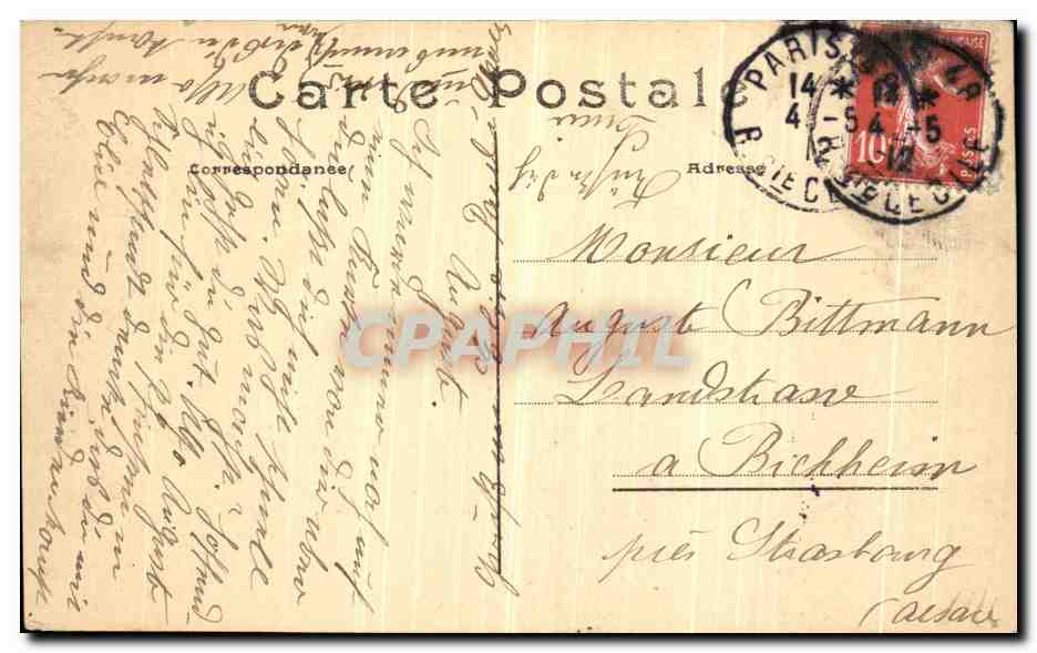 CPA Paris Square des Arts et Metiers — Rückseite