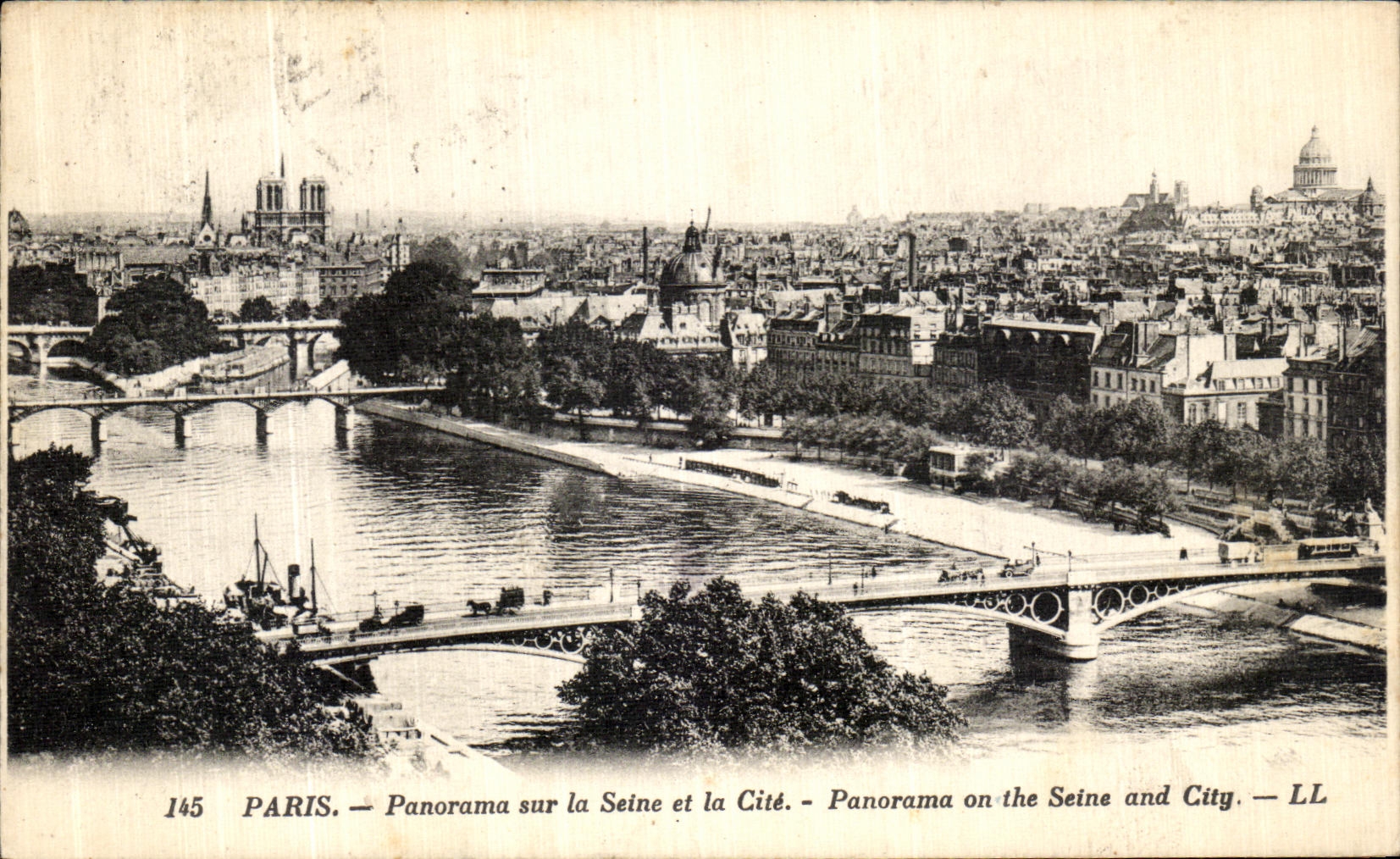 CPA Paris Panorama sur La Seine et la Cite 