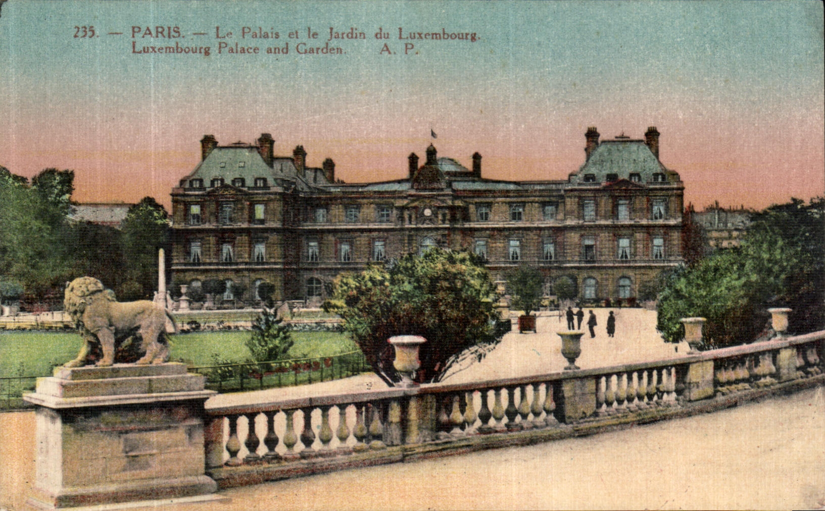 CPA Paris La Palais et le jardin du Luxembourg