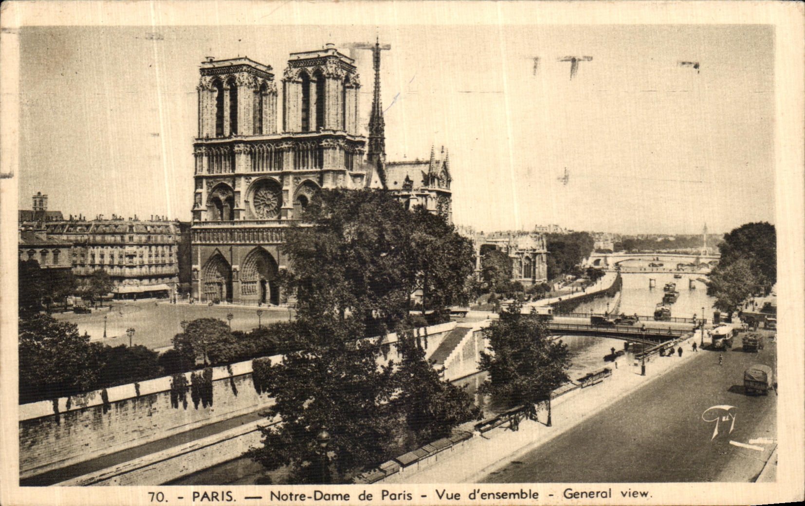 CPA Paris Notre Dame De Paris Vue D Ensemble