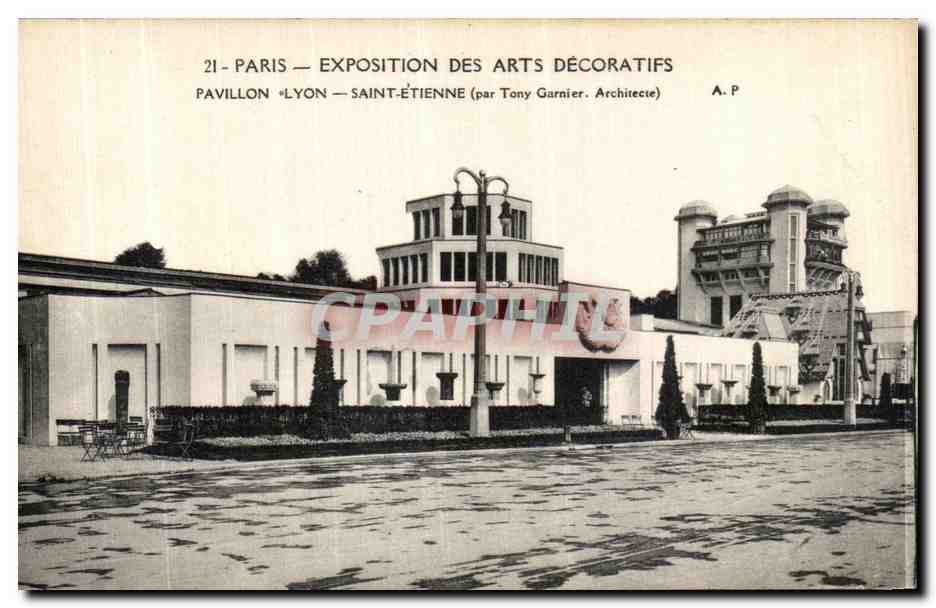 Paris — Ausstellung der Dekorativen Künste — Pavillon Lyon-Saint-Étienne (von Tony Garnier. Architekt)