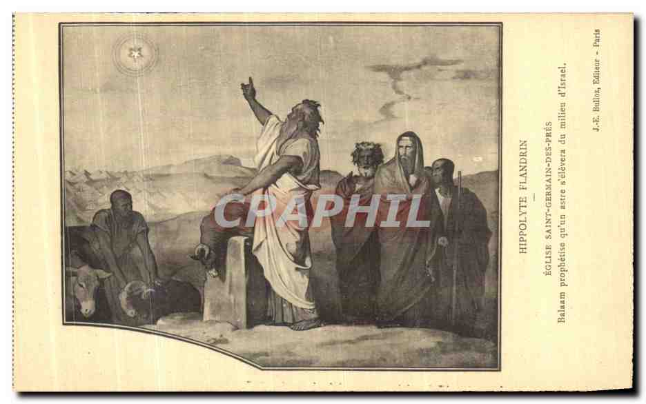CPA Paris Hippolyte Flandrin Eglise Saint Germain des Pres Balaam prophetise qu un astre s elevera du milieu d Israel