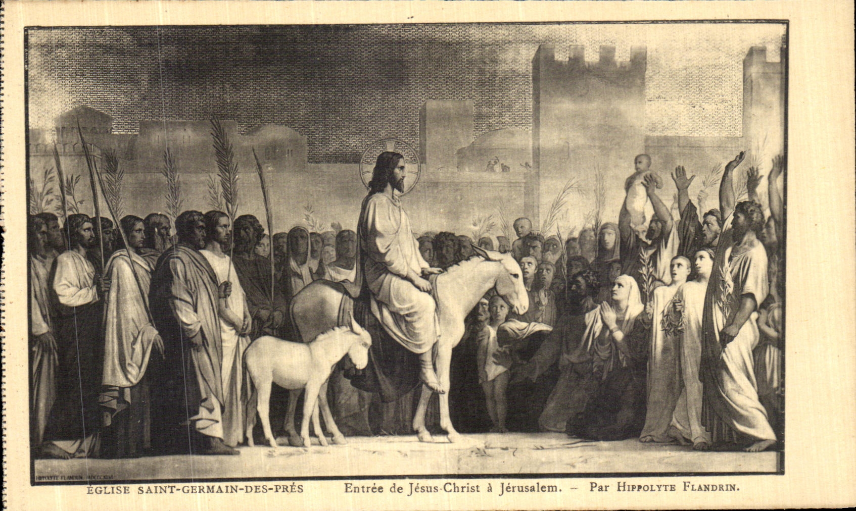 CPA Paris Hippolyte Flandrin Eglise Saint Germain des Pres Entree de Jesus Christ a Jerusalem
