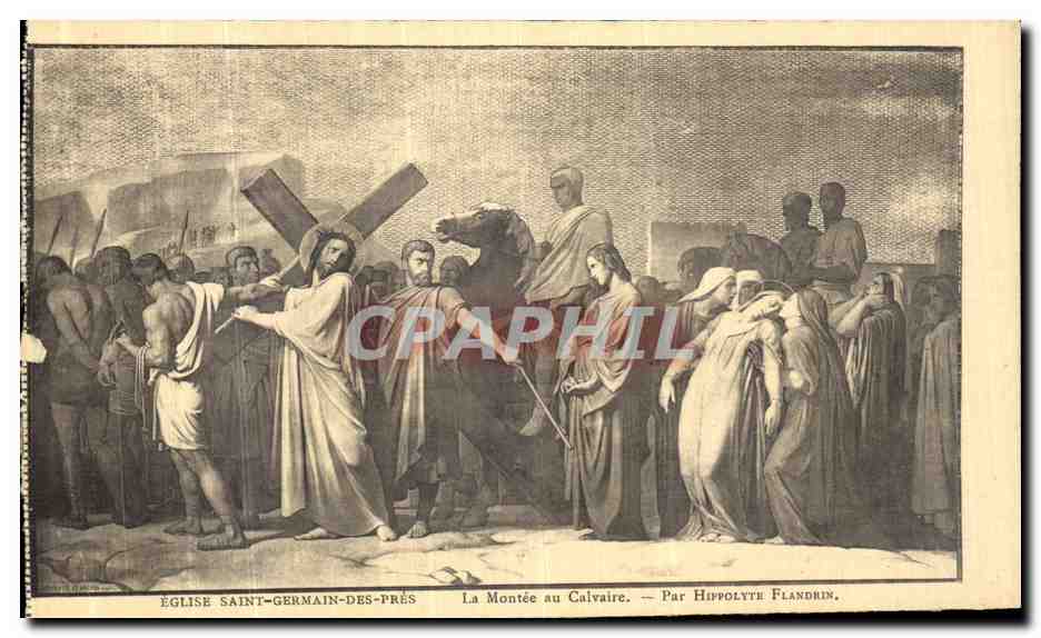 CPA Paris Hippolyte Flandrin Eglise Saint Germain des Pres La montee du calvaire 