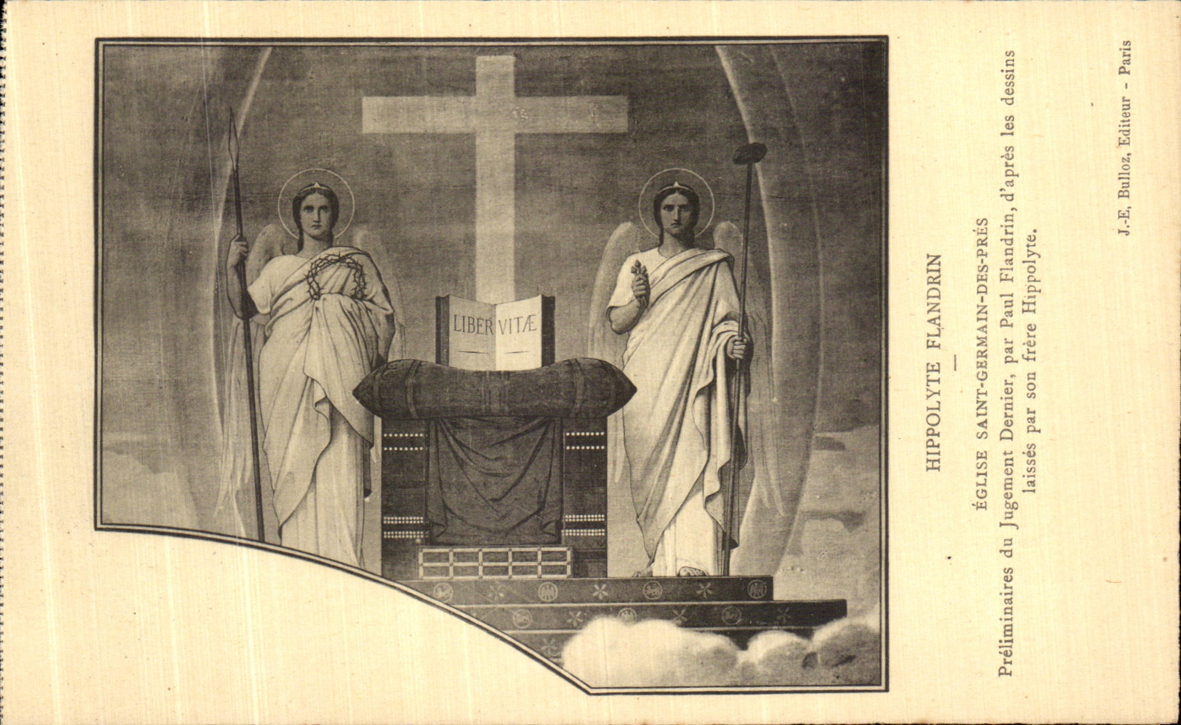 CPA Paris Hippolyte Flandrin Eglise Saint Germain des Pres Preliminaires du jugement dernier 