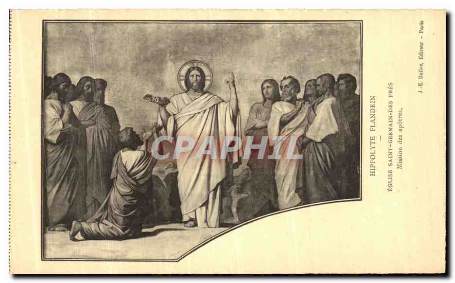 CPA Paris Hippolyte Flandrin Eglise Saint Germain des Pres Mission des Apotres