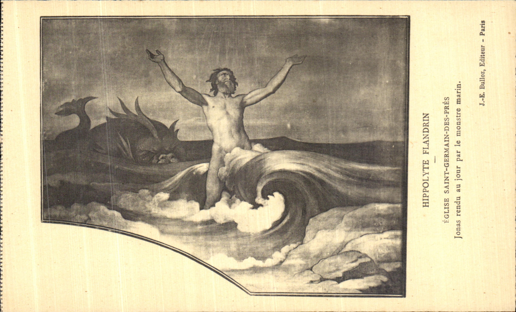 CPA Paris Hippolyte Flandrin Eglise Saint Germain des Pres Jonas rendu au jour par le monstre marin